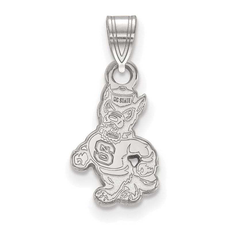 10k White Gold North Carolina State Small Mascot Pendant